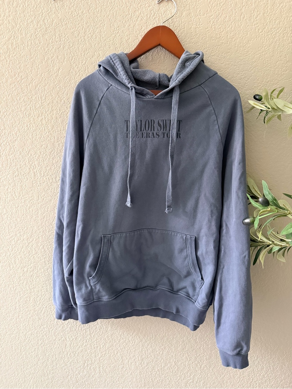 Taylor Swift The Eras Tour Washed Blue Hoodie Size L Official Merch